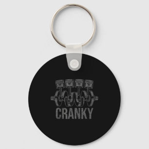 Cranky Crankshaft Funny Car Wortspiel Mechaniker V Schlüsselanhänger