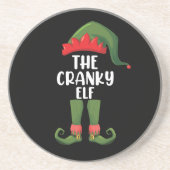 Cranky Elf Family Matching Group Weihnachten Getränkeuntersetzer (Vorne)
