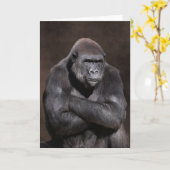 Cranky Gorilla Blank Karte (Gelbe Blume)
