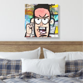 Cranky Man Leinwanddruck (Insitu (Schlafzimmer))