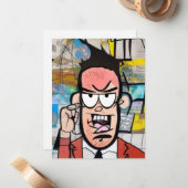Cranky Man Mitteilungskarte (Vorderseite/Rückseite Beispiel)