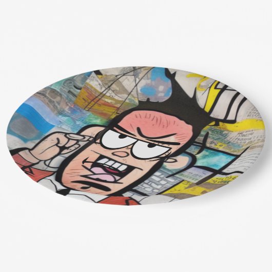 Cranky Man Pappteller (Schrägansicht)