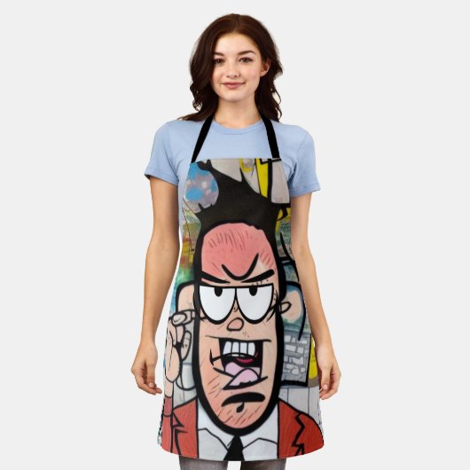 Cranky Man Schürze (Getragen)