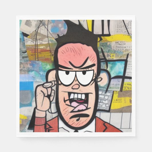 Cranky Man Serviette (Vorderseite)