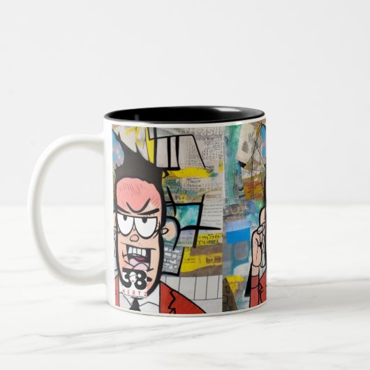 Cranky Man Zweifarbige Tasse (Links)
