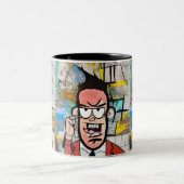 Cranky Man Zweifarbige Tasse (Mittel)