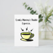 Cranky Mommy's Doubler Espresso Soccer Post-Card Postkarte (Stehend Vorderseite)