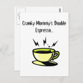 Cranky Mommy's Doubler Espresso Soccer Post-Card Postkarte (Vorne/Hinten)