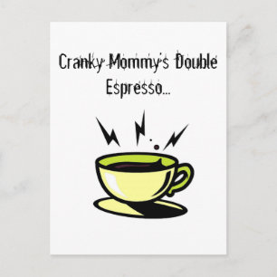 Cranky Mommy's Doubler Espresso Soccer Post-Card Postkarte