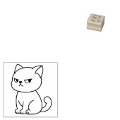 Cranky Moody Cat 1x1 Gummistempel (Stempel)
