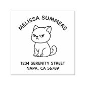 Cranky Moody Cat Arch Address Permastempel (Design)