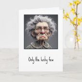 Cranky Old Lady Alt Geburtstag Karte (Gelbe Blume)