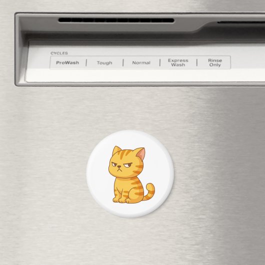 Cranky Orange Tabby Cat Magnet (In Situ (Geschirrspüler))