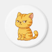 Cranky Orange Tabby Cat Magnet (Vorne)