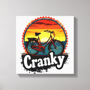 Cranky Sunset Bicycle T-Shirt - Energie für Ihren Leinwanddruck