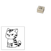 Cranky Tabby Cat 1x1 Gummistempel (Stempel)