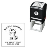 Cranky Tabby Cat Arch Address Permastempel (Beispiel)