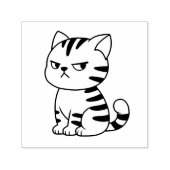 Cranky Tabby Cat Permastempel (Design)