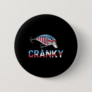 Cranky Usa Crankit Angeln Vatertag  Button