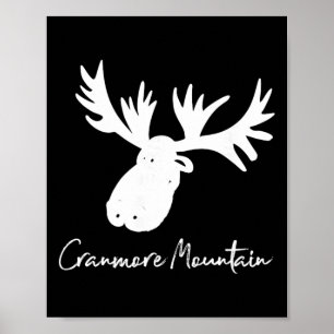 Cranmore Mountain New Hampshire Elchgeweih Skifahr Poster