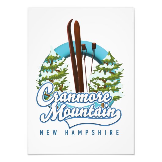 Cranmore Mountain - New Hampshire Ski Logo Fotodruck (Vorne)