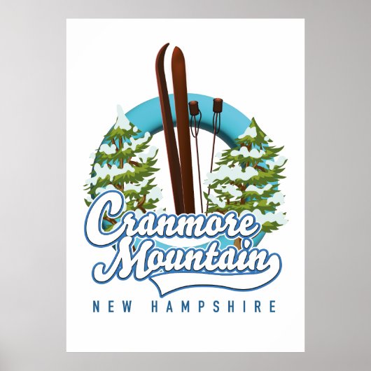 Cranmore Mountain - New Hampshire Ski Logo Poster (Vorne)