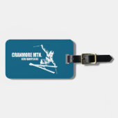 Cranmore Mountain Resort New Hampshire Skier Gepäckanhänger (Vorderseite horizontal)