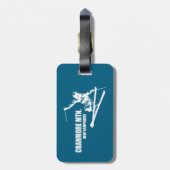 Cranmore Mountain Resort New Hampshire Skier Gepäckanhänger (Rückseite vertikal)