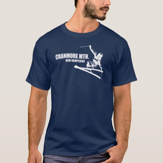 Cranmore Mountain Resort New Hampshire Skier T-Shirt (Vorderseite)