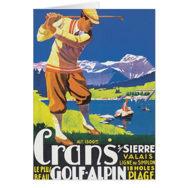 Crans Golf Alpin Reiseplakat (Vorne)