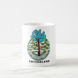 Crans-Montana Schweiz Skifahren Kaffeetasse