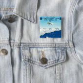 Crans-Montana Schweiz Skiposter Button (Beispiel)