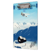 Crans-Montana Schweiz Skiposter Klemmbrett (Links)