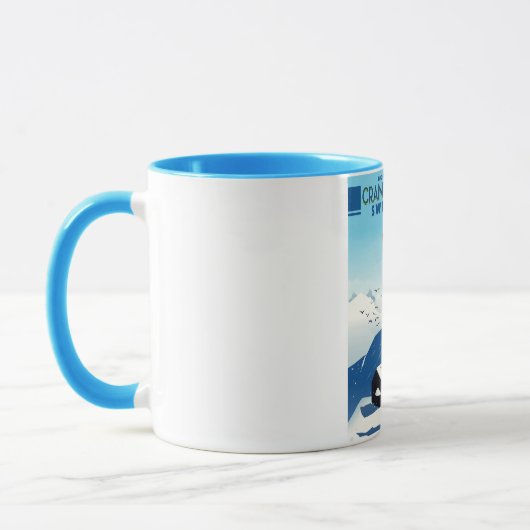 Crans-Montana Schweiz Skiposter Tasse (Links)