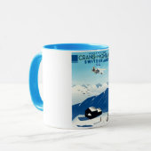 Crans-Montana Schweiz Skiposter Tasse (Vorderseite Links)