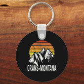 Crans-montana Schweizer Alpen Schweiz Skigebiet Sn Schlüsselanhänger (Vorderseite)