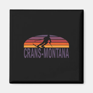 Crans-montana Schweizer Alpen Schweiz Snowboard Magnet