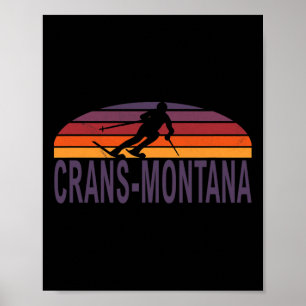 Crans-montana Schweizer Alpen Schweiz Snowboard Poster