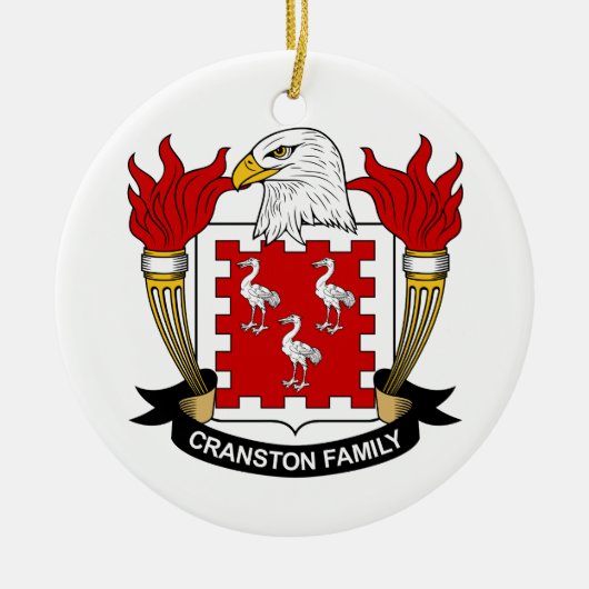 Cranston Familienwappen Keramik Ornament (Vorne)
