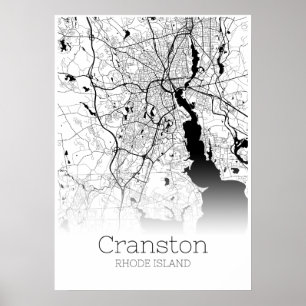 Cranston Map - Rhode Island - City Map Poster