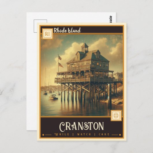 Cranston, Rhode Island | VINTAG Postkarte (Vorne/Hinten)