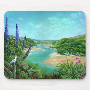 Crantock Bay am Fluss Gannel Estuary Mousepad