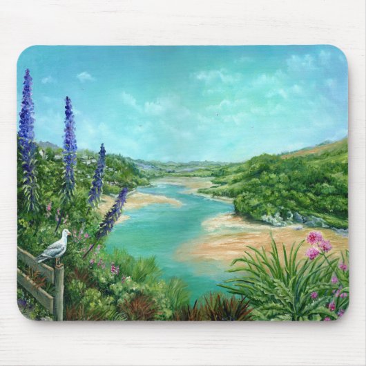 Crantock Bay am Fluss Gannel Estuary Mousepad (Vorne)
