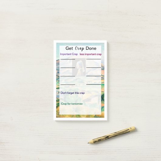 Crap Fertige Post-It-Notes abrufen Post-it Klebezettel (Auf Schreibtisch)