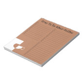 "Crap to do after Coffee" Notizblock (Rotiert)