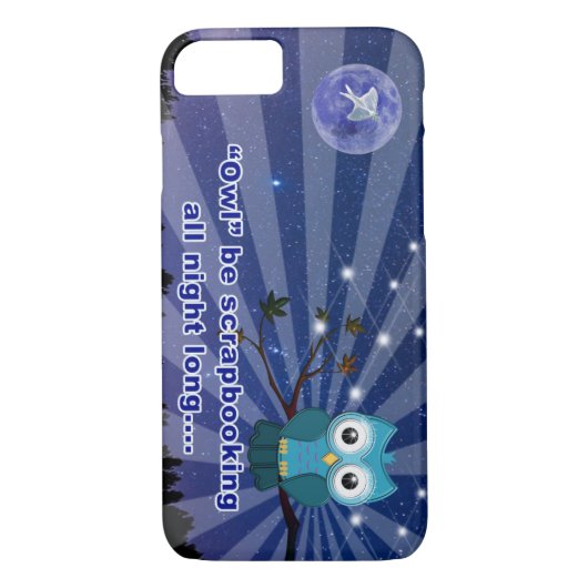 Crapbookers "Owl Be Scrapping All Night Long" Case-Mate iPhone Hülle (Rückseite)