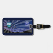 Crapbookers "Owl Be Scrapping All Night Long" Gepäckanhänger (Vorderseite horizontal)