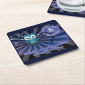 Crapbookers "Owl Be Scrapping All Night Long" Rechteckiger Pappuntersetzer (angewinkelt)