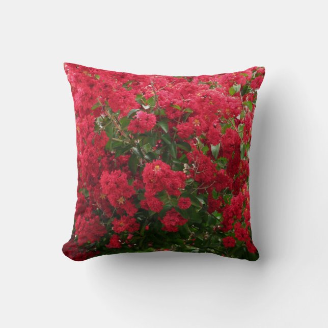 Crape Myrtle Cotton Throw Kissen (Vorderseite)