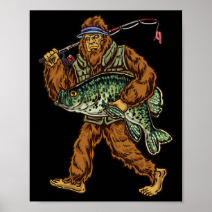 Crappie-Angeln Bigfoot Panfishing Angler Poster
